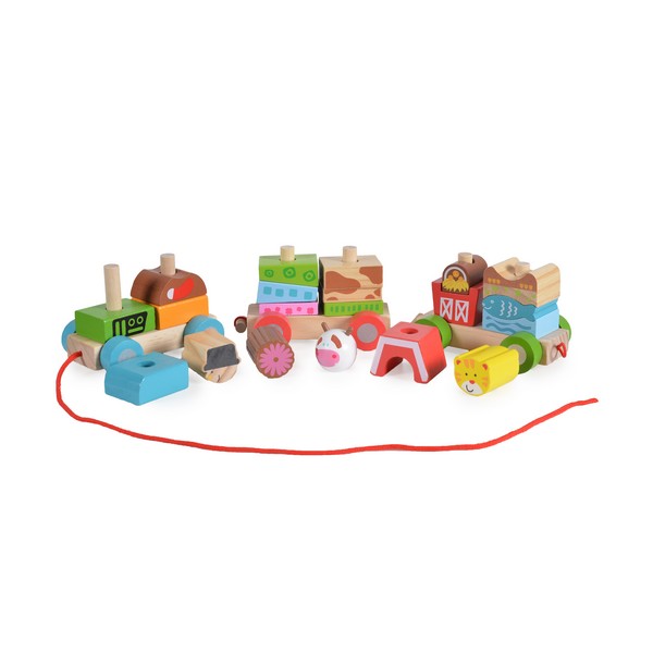 Продукт Moni toys Дървен фермерски влак - 0 - BG Hlapeta