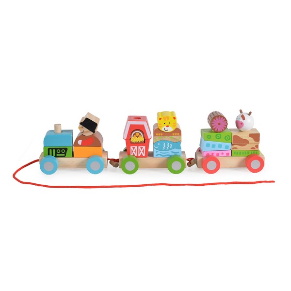Продукт Moni toys Дървен фермерски влак - 0 - BG Hlapeta