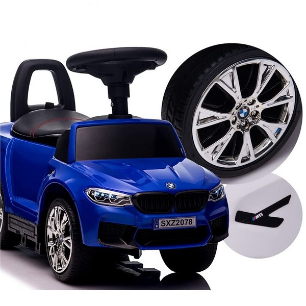 Продукт BMW M5 Licensed - Кола за избутване с родителски контрол 4 в 1 c меки гуми, Кожена седалка - 0 - BG Hlapeta
