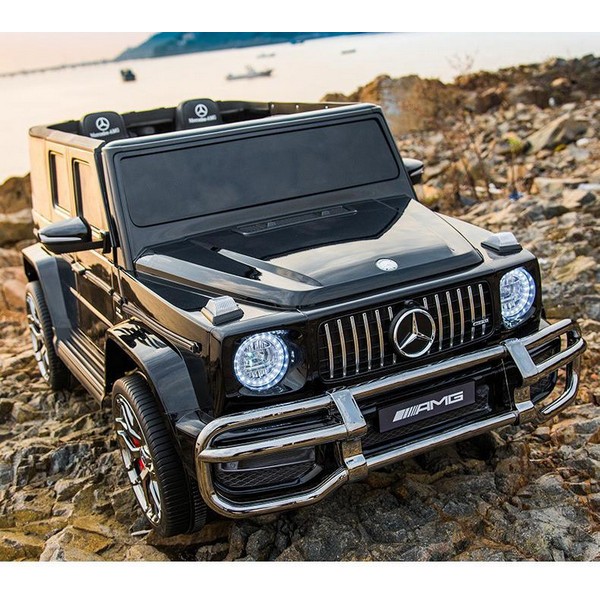 Продукт Двуместен акумулаторен джип Mercedes-Benz G63 AMG Licensed 24V с MP3, с меки гуми и кожена седалка, 4X4 - 0 - BG Hlapeta