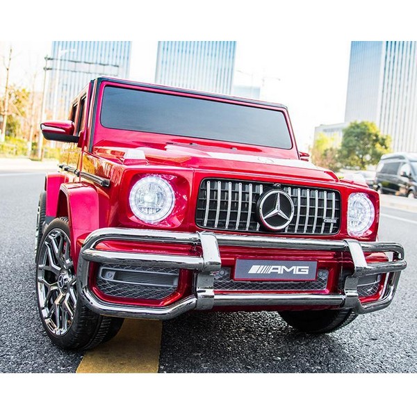 Продукт Двуместен акумулаторен джип Mercedes-Benz G63 AMG Licensed 24V с MP3, с меки гуми и кожена седалка, 4X4 - 0 - BG Hlapeta