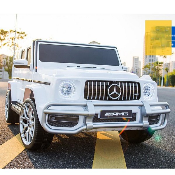 Продукт Двуместен акумулаторен джип Mercedes-Benz G63 AMG Licensed 24V с MP3, с меки гуми и кожена седалка, 4X4 - 0 - BG Hlapeta