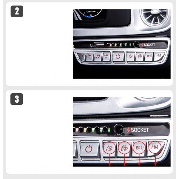 Продукт Двуместен акумулаторен джип Mercedes-Benz G63 AMG Licensed 24V,MP3, с меки гуми и кожена седалка, 4X4 - 0 - BG Hlapeta