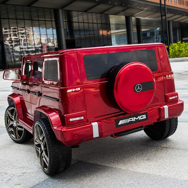 Продукт Двуместен акумулаторен джип Mercedes-Benz G63 AMG Licensed 24V с MP3, с меки гуми и кожена седалка, 4X4 - 0 - BG Hlapeta