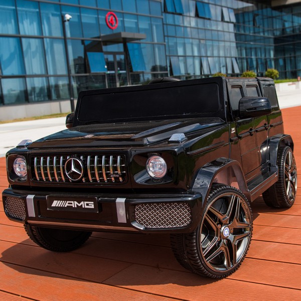 Продукт Двуместен акумулаторен джип Mercedes-Benz G63 AMG Licensed 24V с MP3, с меки гуми и кожена седалка, 4X4 - 0 - BG Hlapeta