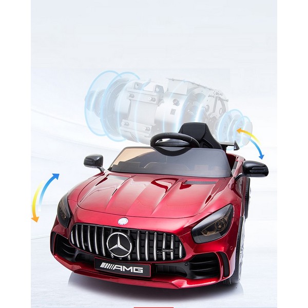 Продукт Акумулаторна кола  Mercedes Benz GT R Licensed 12V,MP3, с меки гуми и кожена седалка, 4X4  - 0 - BG Hlapeta