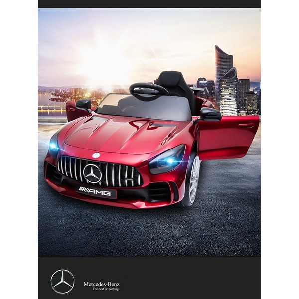 Продукт Акумулаторна кола  Mercedes Benz GT R Licensed 12V,MP3, с меки гуми и кожена седалка, 4X4  - 0 - BG Hlapeta