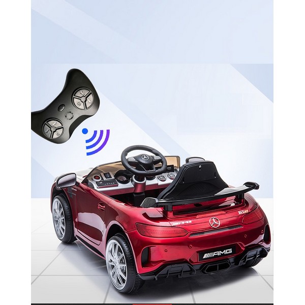 Продукт Акумулаторна кола  Mercedes Benz GT R Licensed 12V,MP3, с меки гуми и кожена седалка, 4X4  - 0 - BG Hlapeta