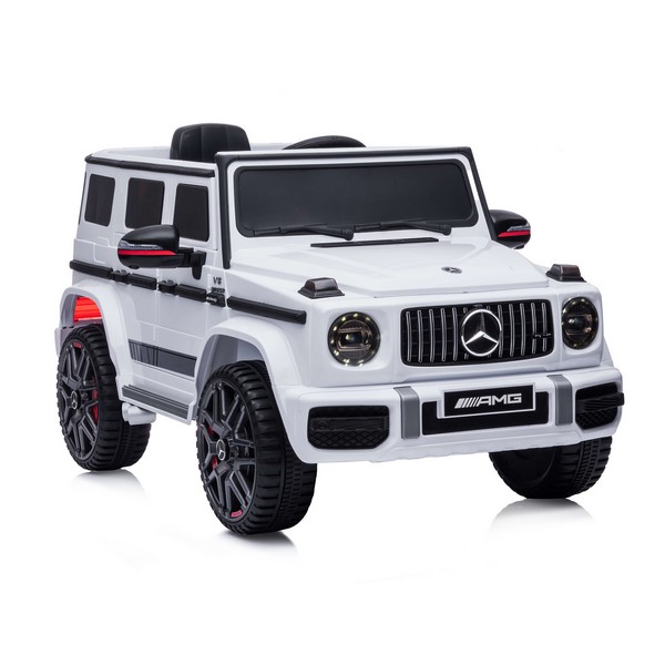 Продукт Акумулаторен джип Mercedes G63 AMG, 12V с меки гуми и отварящи се врати и амортисьори - 0 - BG Hlapeta