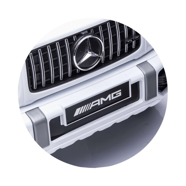 Продукт Акумулаторен джип Mercedes G63 AMG, 12V с меки гуми и отварящи се врати и амортисьори - 0 - BG Hlapeta