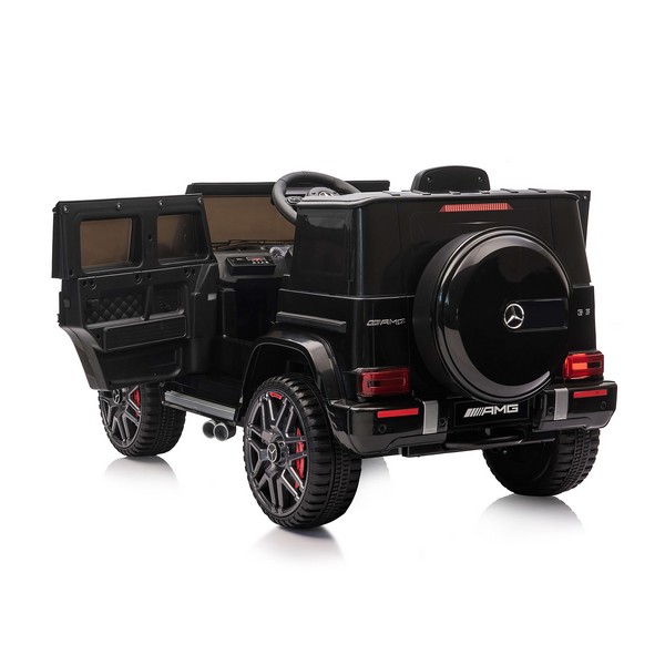 Продукт Акумулаторен джип Mercedes G63 AMG, 12V с меки гуми и отварящи се врати и амортисьори - 0 - BG Hlapeta