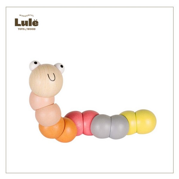 Продукт Lule Toys Гъсеница - Дървено гъвкаво животинче - 0 - BG Hlapeta