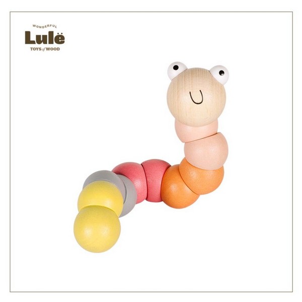 Продукт Lule Toys Гъсеница - Дървено гъвкаво животинче - 0 - BG Hlapeta