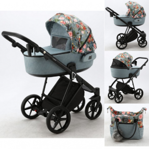ADAMEX Porto Flowers - Бебешка количка 2 в 1 