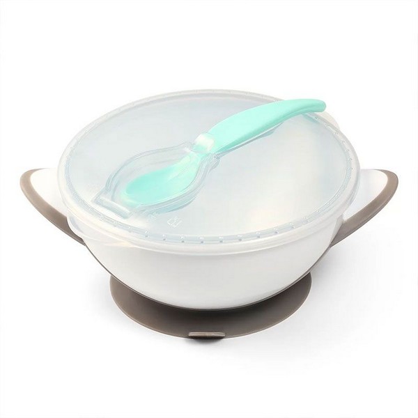 Продукт Babyono Suction bowl - Купа с капак и лъжичка  - 0 - BG Hlapeta