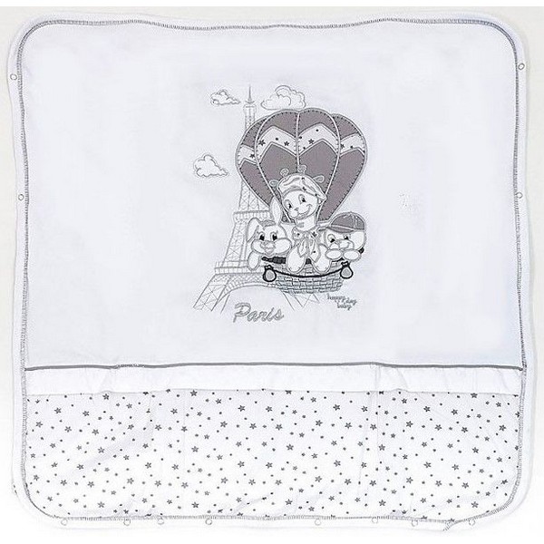 Продукт Bambino Casa - Памучно одеяло с пълнеж 2в1 Paris 80х85 см - 0 - BG Hlapeta
