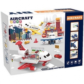 Ocie Aircraft - Детска играчка самолет-гараж с 4 коли