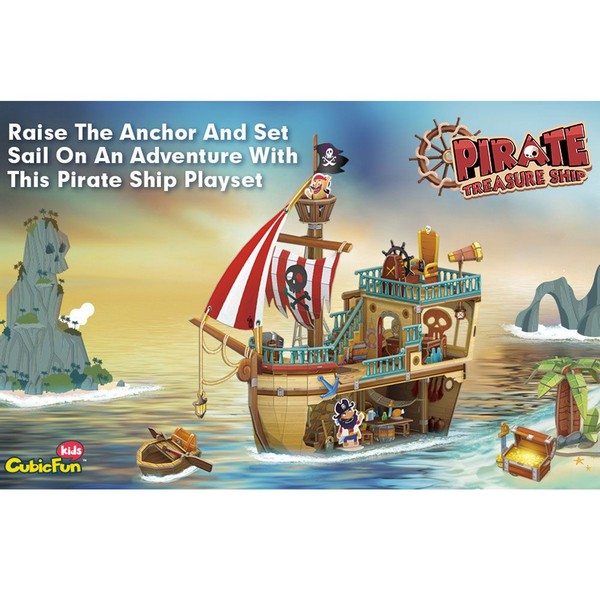 Продукт Cubic Fun Кораб Pirate Treasure Ship - 3D Пъзел 157ч. - 0 - BG Hlapeta