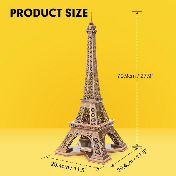 Продукт Cubic Fun Пъзел 3D National Geographic Eiffel Tower (Paris) 80ч.  - 0 - BG Hlapeta