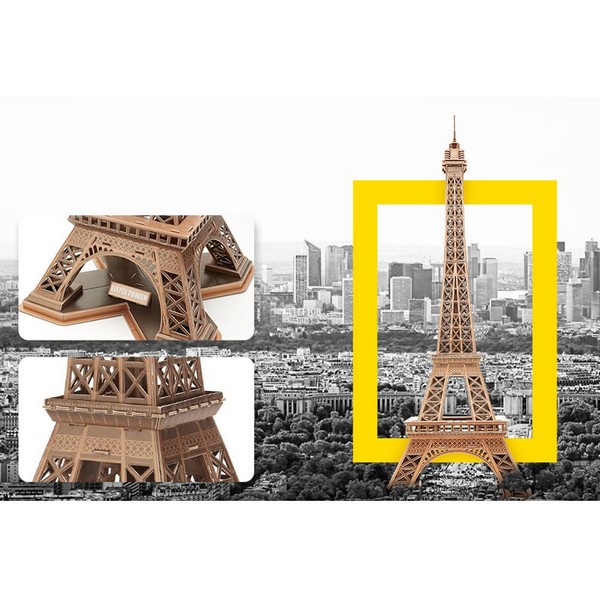 Продукт Cubic Fun Пъзел 3D National Geographic Eiffel Tower (Paris) 80ч.  - 0 - BG Hlapeta