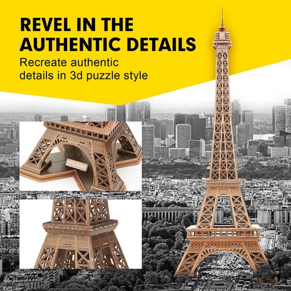Продукт Cubic Fun Пъзел 3D National Geographic Eiffel Tower (Paris) 80ч.  - 0 - BG Hlapeta