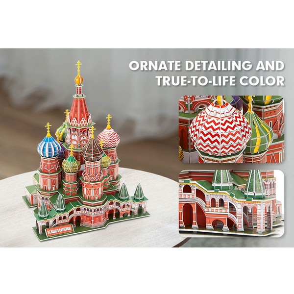 Продукт Cubic Fun Пъзел 3D National Geographic St. Basil's Cathedral (Russia) 224ч.  - 0 - BG Hlapeta