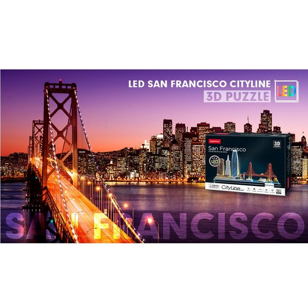 Продукт Cubic Fun - Пъзел 3D Cityline San Francisco 90ч. с LED светлини  - 0 - BG Hlapeta