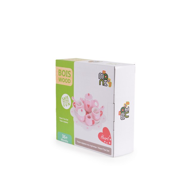 Продукт Moni Toys - Дървен чаен сервиз сърчица - 0 - BG Hlapeta