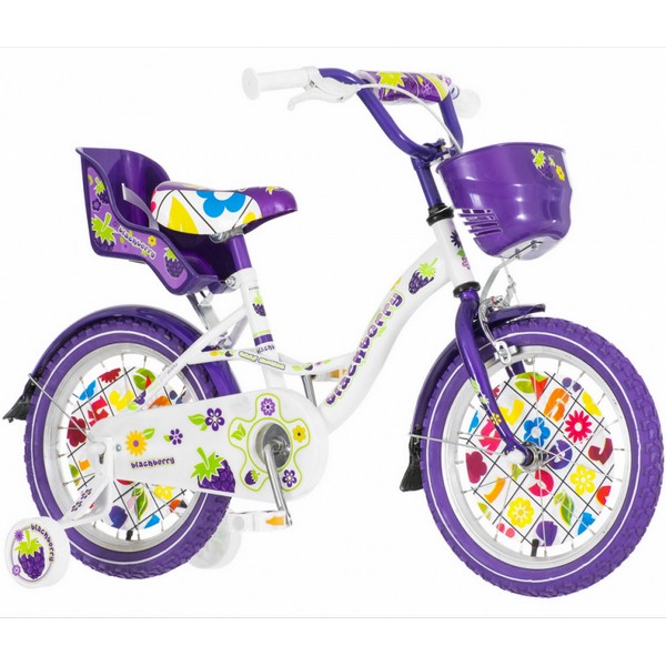 Продукт Venera Bike BLACKBERRY - Детски велосипед 16 инча, с помощни колела - 0 - BG Hlapeta