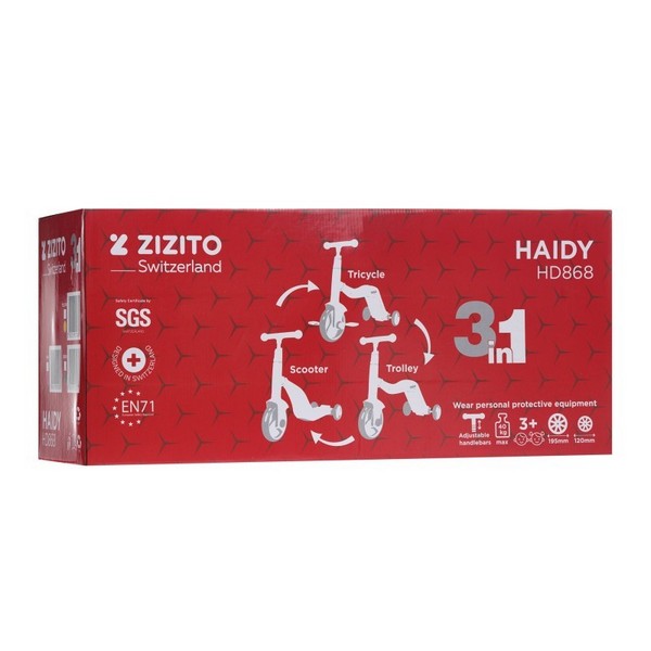 Продукт Zizito HAIDY - Детско колело 3 в 1 - 0 - BG Hlapeta