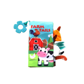 Kikkaboo Farm tails - Образователна текстилна книжка с чесалка