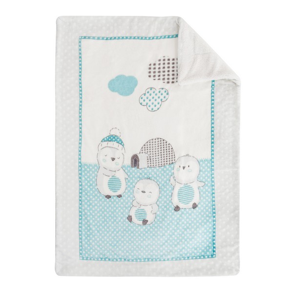 Продукт Kikkaboo Pingui Family - Супер меко бебешко одеяло с шерпа 110/140 см - 0 - BG Hlapeta