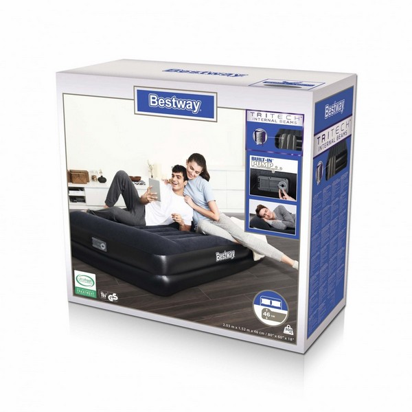 Продукт Bestway Aeroluxe - Надуваемо легло с вградена помпа 152x203 cм - 0 - BG Hlapeta