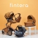 Fintera Deluxe - Бебешка количка 3 в 1, Еко кожа с чанта, дъждобран и комарник