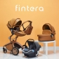 Продукт Fintera Deluxe - Бебешка количка 3 в 1, Еко кожа с чанта, дъждобран и комарник - 45 - BG Hlapeta