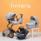 Продукт Fintera Deluxe - Бебешка количка 3 в 1, Еко кожа с чанта, дъждобран и комарник - 44 - BG Hlapeta