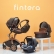 Fintera Deluxe - Бебешка количка 3 в 1, Еко кожа с чанта, дъждобран и комарник