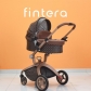 Продукт Fintera Deluxe - Бебешка количка 3 в 1, Еко кожа с чанта, дъждобран и комарник - 14 - BG Hlapeta