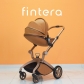 Продукт Fintera Deluxe - Бебешка количка 3 в 1, Еко кожа с чанта, дъждобран и комарник - 6 - BG Hlapeta