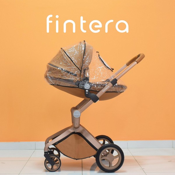 Продукт Fintera Deluxe - Бебешка количка 3 в 1, Еко кожа с чанта, дъждобран и комарник - 0 - BG Hlapeta