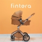 Продукт Fintera Deluxe - Бебешка количка 3 в 1, Еко кожа с чанта, дъждобран и комарник - 5 - BG Hlapeta