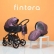 Fintera City - Бебешка количка 2 в 1, Еко кожа + Чанта, Дъждобран, Комарник, Поставка за чаша, Зимни ръкавици, Постелка за преповиване