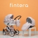 Fintera City - Бебешка количка 2 в 1, Еко кожа + Чанта, Дъждобран, Комарник, Поставка за чаша, Зимни ръкавици, Постелка за преповиване