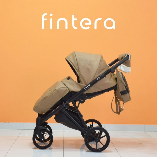 Продукт Fintera City - Бебешка количка 2 в 1, Еко кожа + Чанта, Дъждобран, Комарник, Поставка за чаша, Зимни ръкавици, Постелка за преповиване - 0 - BG Hlapeta