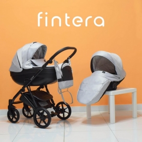 Fintera City - Бебешка количка 2 в 1, Плат + Чанта, Дъждобран, Комарник, Поставка за чаша, Зимни ръкавици, Постелка за преповиване