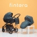 Fintera City - Бебешка количка 2 в 1, Плат + Чанта, Дъждобран, Комарник, Поставка за чаша, Зимни ръкавици, Постелка за преповиване 3
