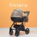 Fintera City - Бебешка количка 2 в 1, Плат + Чанта, Дъждобран, Комарник, Поставка за чаша, Зимни ръкавици, Постелка за преповиване 6