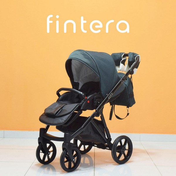 Продукт Fintera City - Бебешка количка 2 в 1, Плат + Чанта, Дъждобран, Комарник, Поставка за чаша, Зимни ръкавици, Постелка за преповиване - 0 - BG Hlapeta