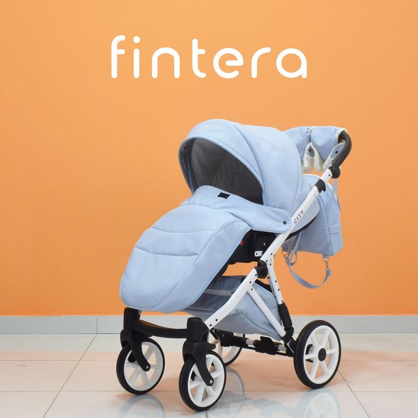 Продукт Fintera City - Бебешка количка 3 в 1, Еко кожа + Чанта, Дъждобран, Комарник, Поставка за чаша, Зимни ръкавици, Постелка за преповиване - 0 - BG Hlapeta