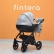 Fintera City - Бебешка количка 3 в 1, Плат + Чанта, Дъждобран, Комарник, Поставка за чаша, Зимни ръкавици, Постелка за преповиване
